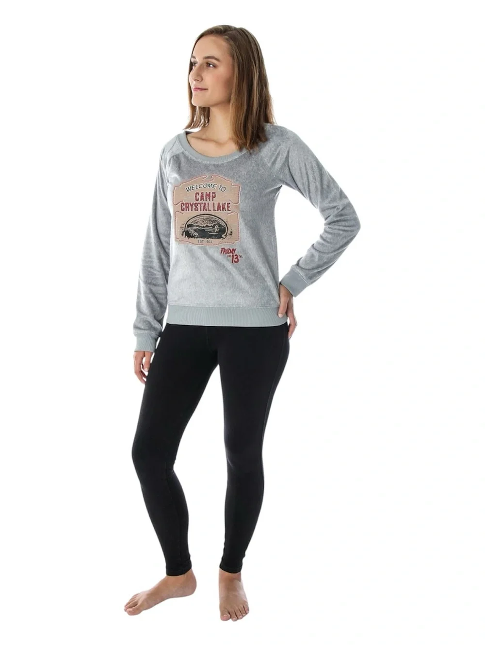 Friday the 13th Camp Crystal Lake Pajama/lounge Top - Picture 3 of 9
